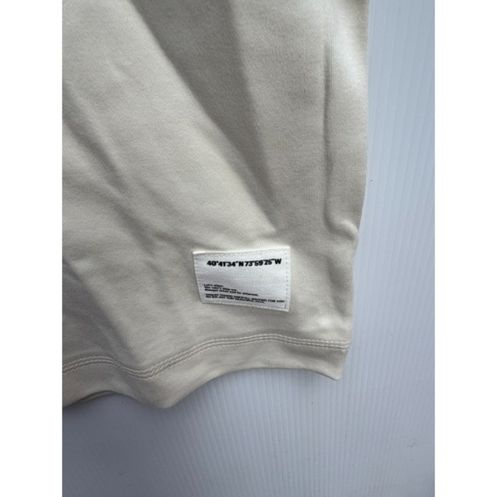 Public Supply NYC Mens M Oversized T Shirt Buttercream Cream Short Sleeve Tee - Picture 2 of 10